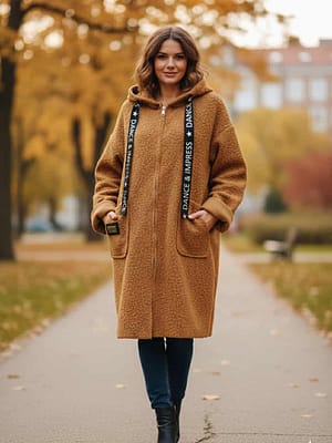 Płaszczyk wiosenny z bukli bez podszewki